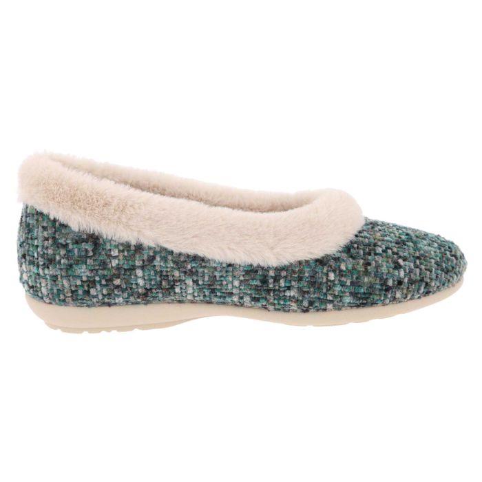 Women's Wide Fit DB Robyn Slippers in Rose Multi Textile - Image 7