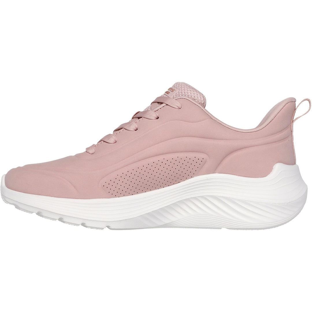 Women's Wide Fit Skechers 117485 Bobs Sport Squad Waves Just Wading Trainers in Blush - Image 4