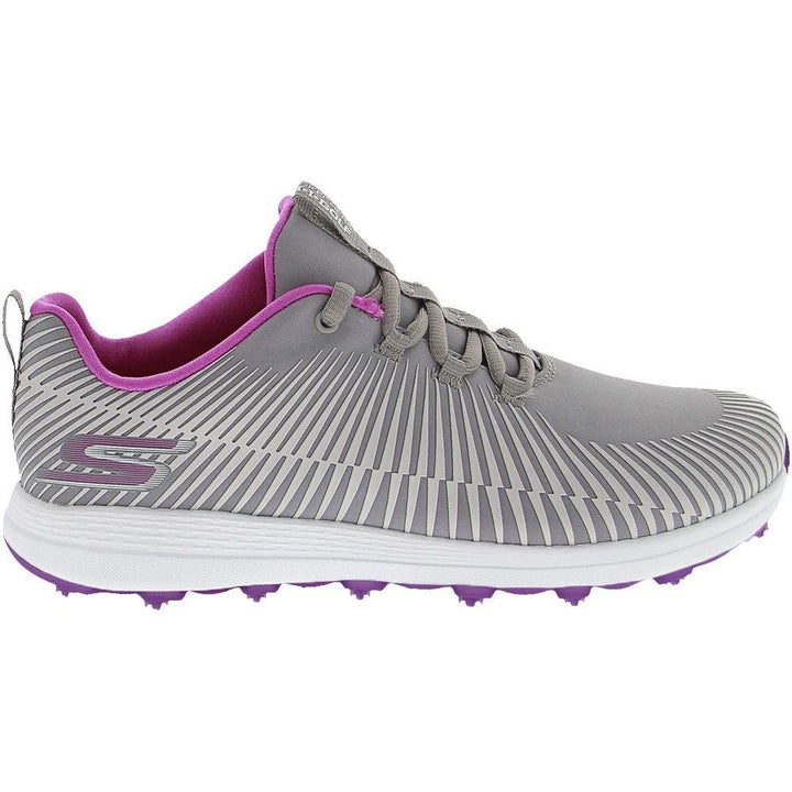 Women's Relaxed Fit 123021 Skechers Go Golf Max Swing Golf Shoes in Grey/Purple - Image 1