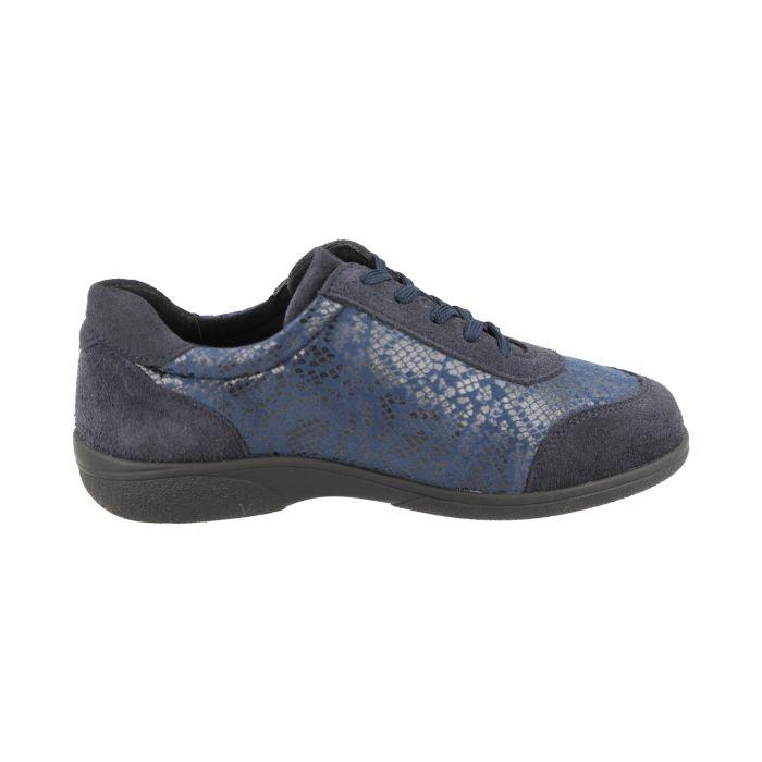 Women's Wide Fit DB Waxwing Trainers in Black Suede / Stretch - Image 1