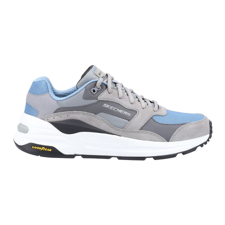 Men's Wide Fit Skechers 237200 Global Jogger Trainers - Grey/Blue in Grey/Blue - Image 1