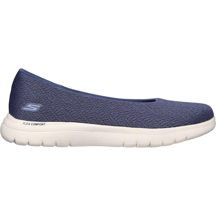 Women's Wide Fit Skechers 136530 On The Go Flex Cherished Shoes in Navy - Image 1