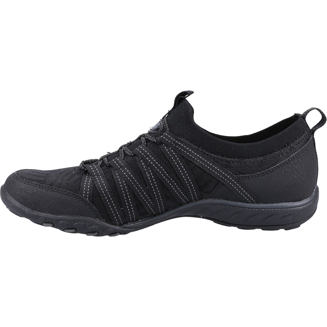 Women's Wide Fit Skechers 100244 Breathe Easy First Light Trainers in Black - Image 6