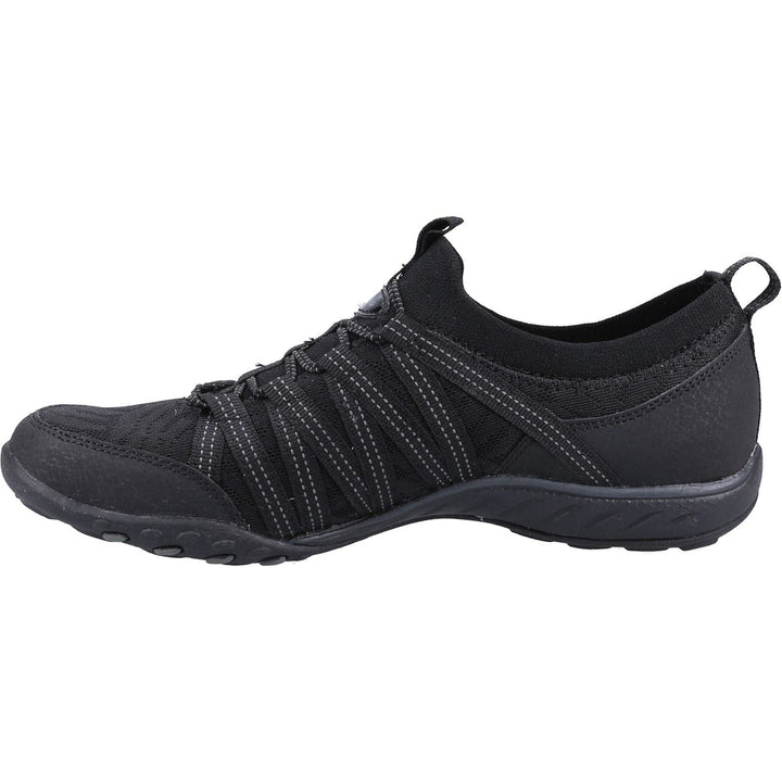 Women's Wide Fit Skechers 100244 Breathe Easy First Light Trainers in Black - Image 1