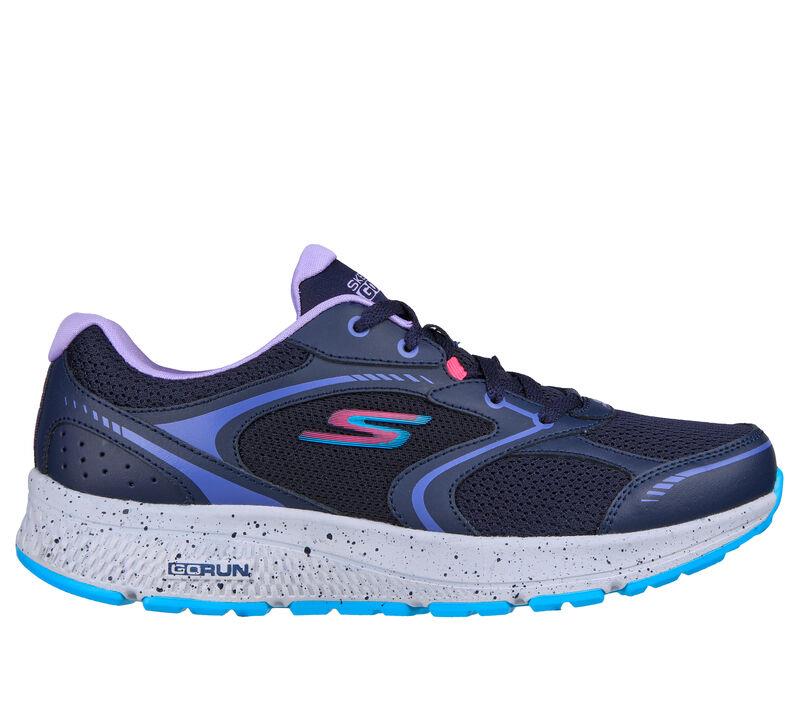 Women's Wide Fit Skechers 128285 Go Run Consistent Vivid Horizon Trainers in Navy/Lavender - Image 2