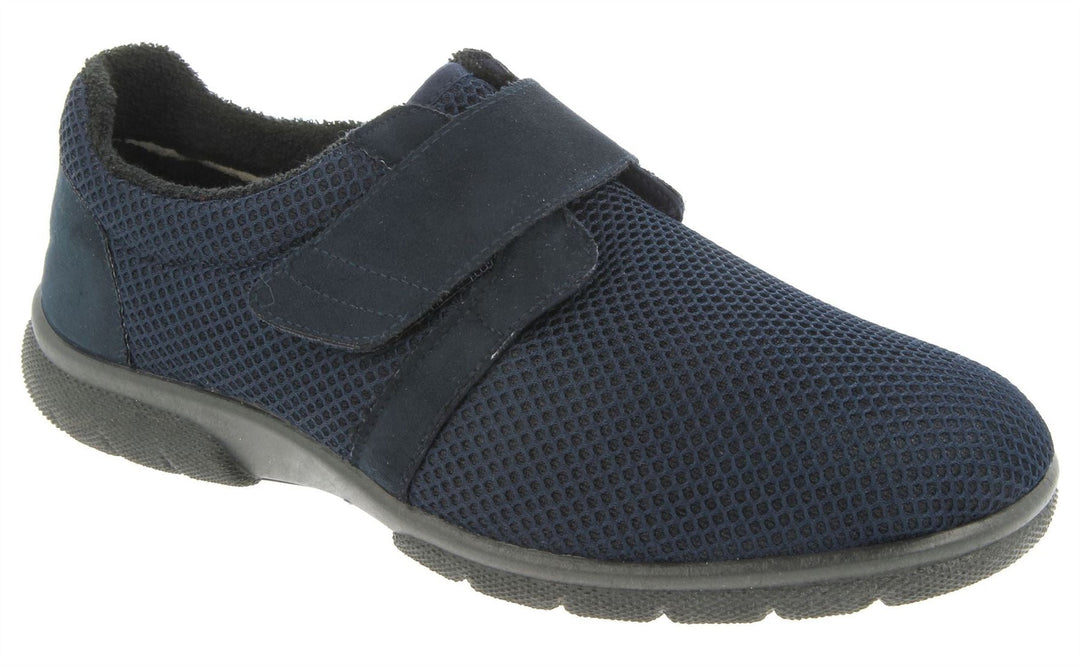 Men's Wide Fit DB Desmond Shoes in Black Textile - Image 8