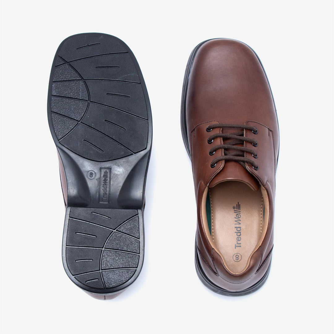 Mens Wide Fit Tredd Well Spencer Shoes in Black - Image 14