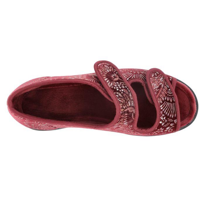 Women's Wide Fit DB Hoe Slippers in Navy Textile - Image 9