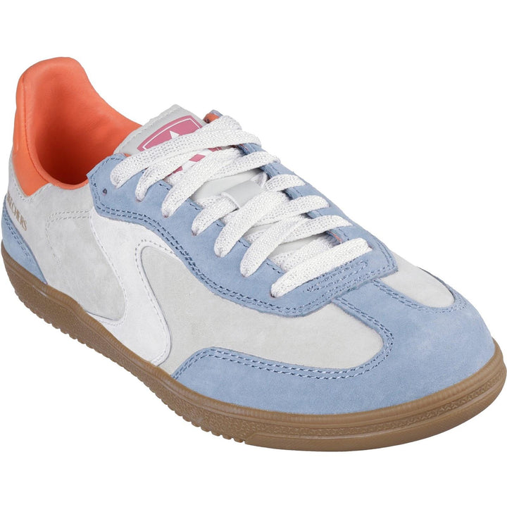 Women's Wide Fit Skechers 185234 Hotshot For The Win Trainers in Light Blue/Multi - Image 1