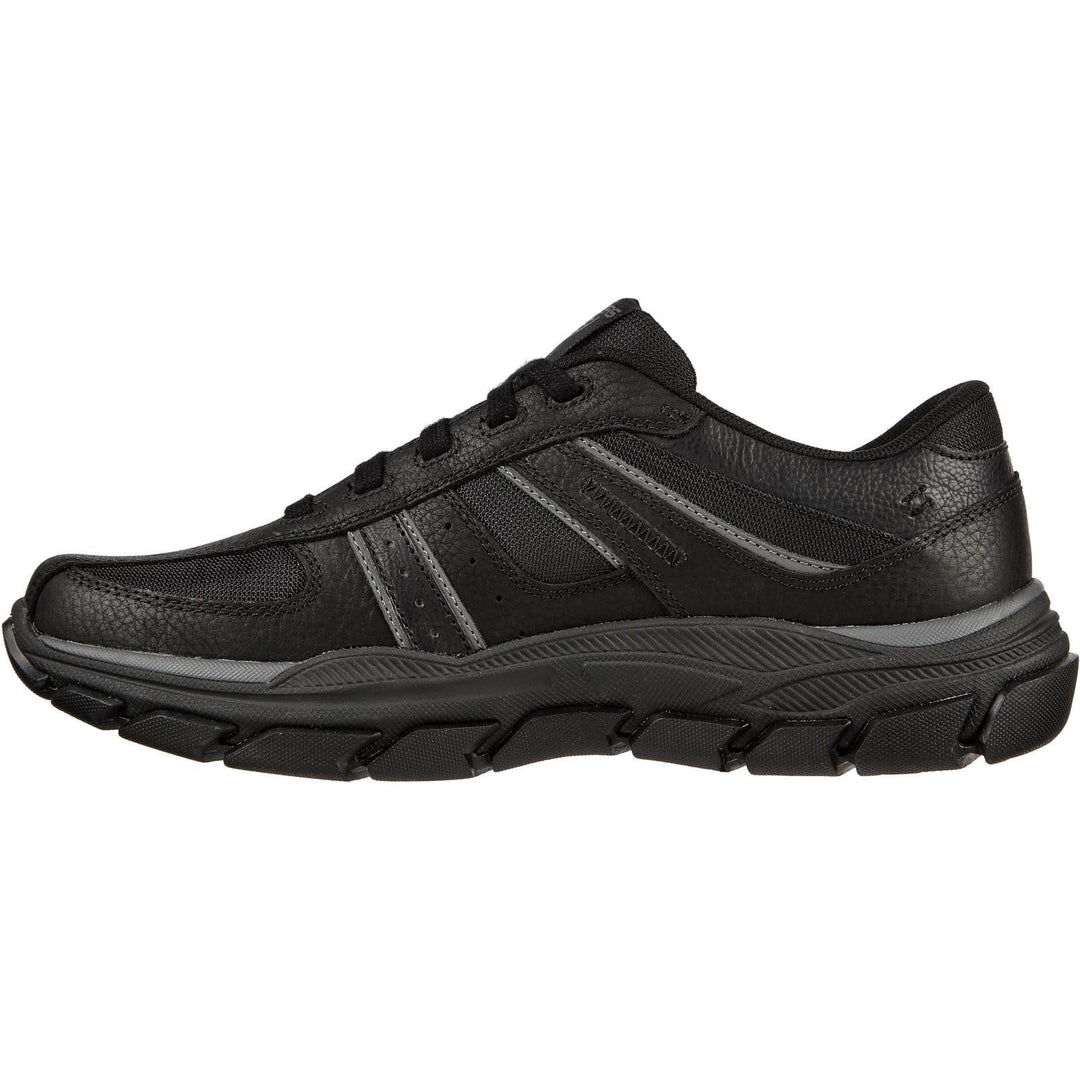 Men's Wide Fit Skechers 204330 Respected Lace Up Trainers in Black - Image 3