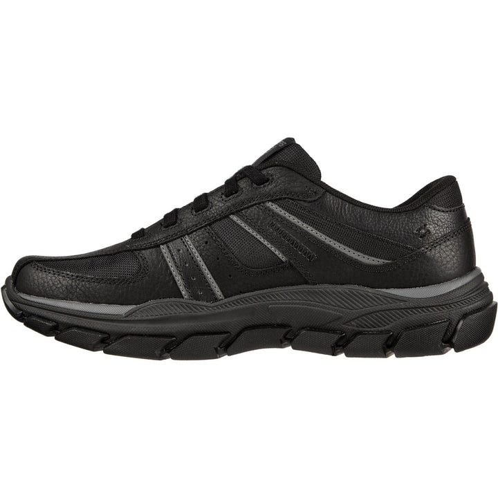 Men's Wide Fit Skechers 204330 Respected Lace Up Trainers in Black - Image 1
