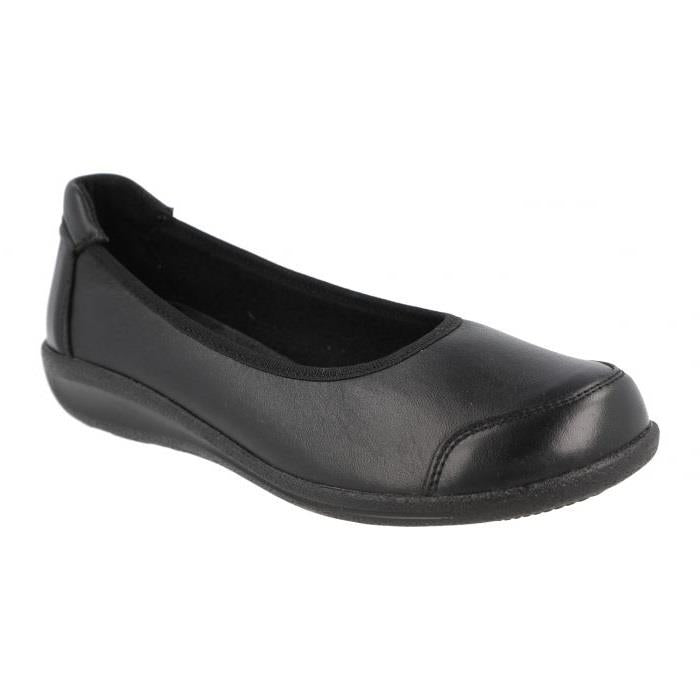 Women's Wide Fit DB Whitethroat Shoes in Black Stretch / Lea - Image 1