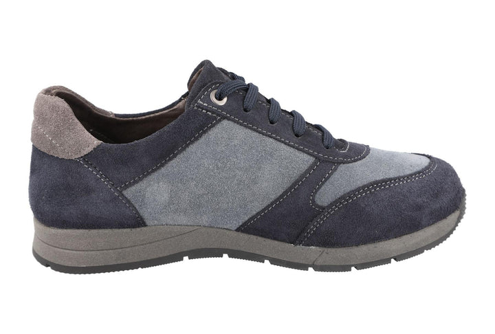 Women's Wide Fit DB Kingfisher Trainers in Blue Suede Multi - Image 1