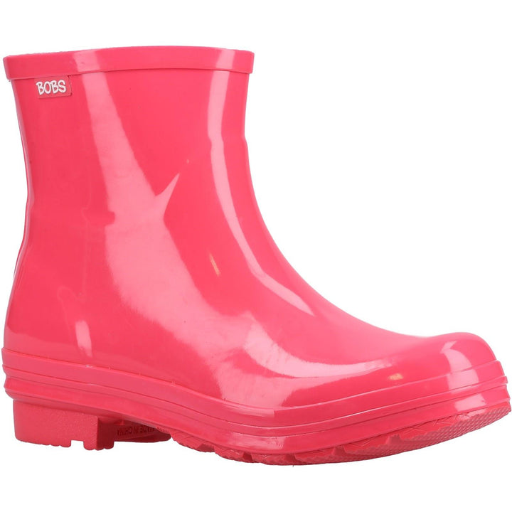 Women's Wide Fit Skechers 113377 Rain Check Neon Puddles Wellingtons Boots in Black - Image 1