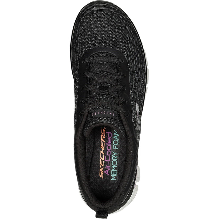 Women's Wide Fit Skechers 104325 Glide-Step Head Start Trainers - Black in Black - Image 1