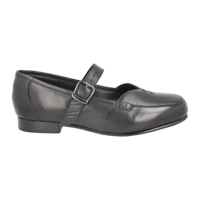 Women's Wide Fit DB Fowey Shoes in Black Leather / Patent - Image 1