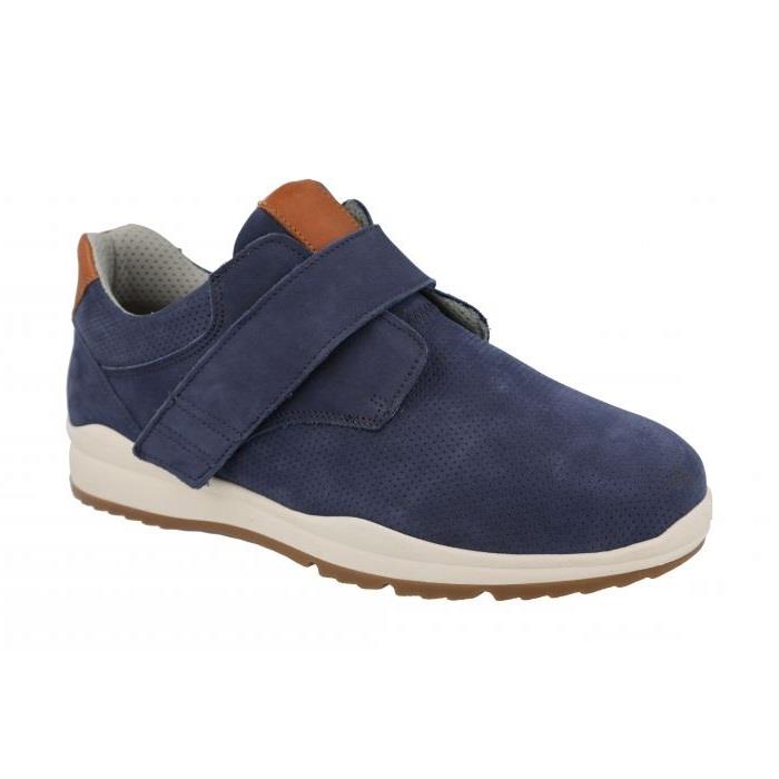 Men's Wide Fit DB Bennett Shoes in Navy Nubuck - Image 1