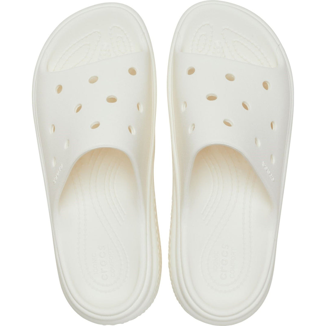 Women's Crocs 209346 Stomp Slippers in Chalk - Image 5