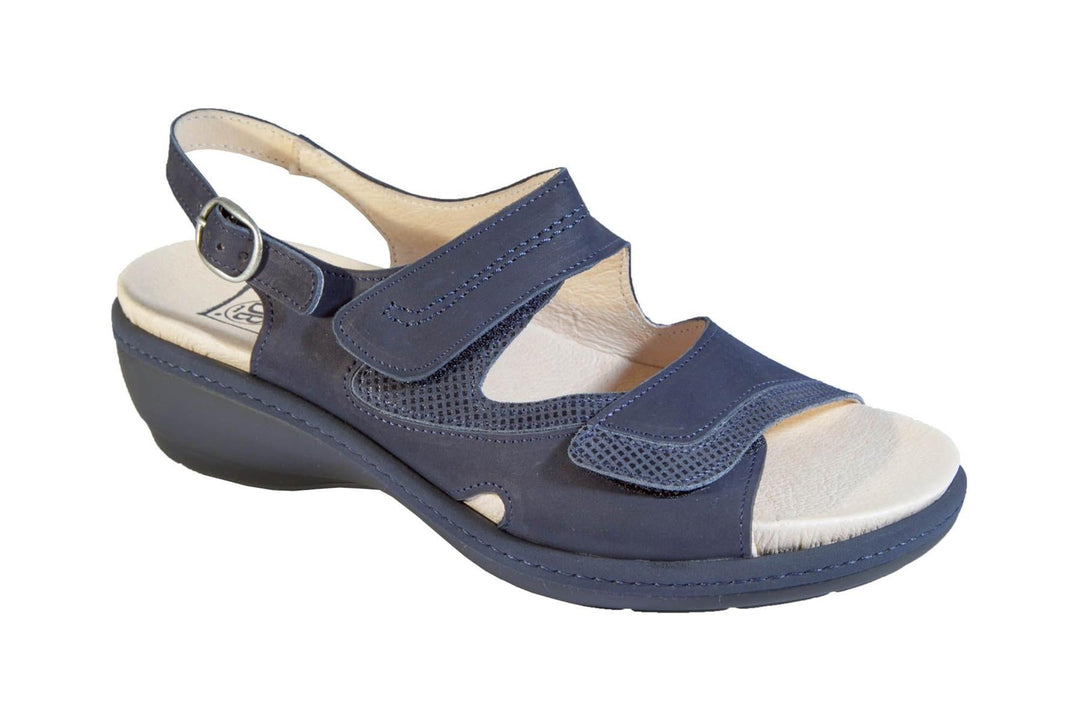 Womens Wide Fit DB Georgina Sandals in Black - Image 6