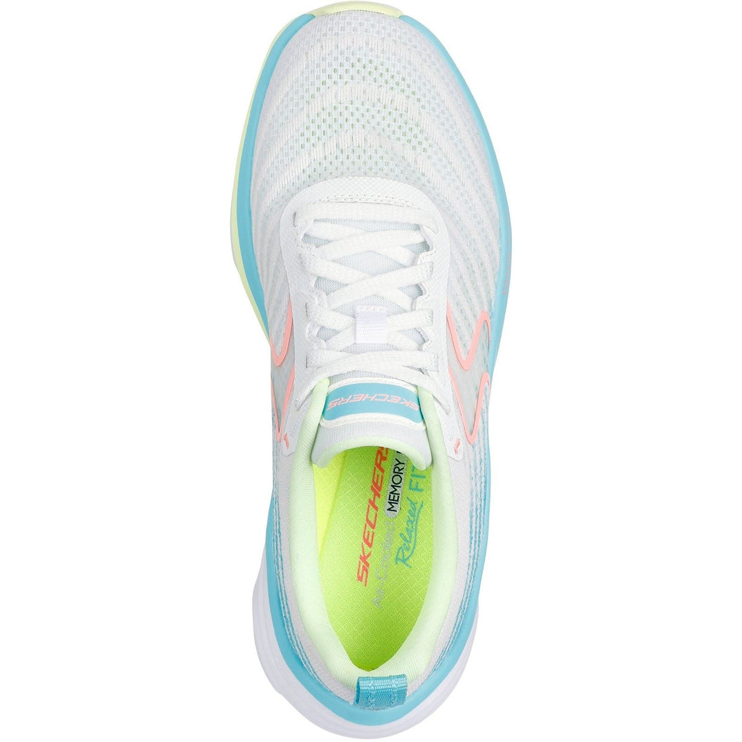 Women's Relaxed Fit Skechers 150583 D'lux Vapor Cool Breeze Trainers in White/Multi - Image 5