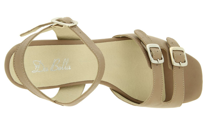 Womens Wide Fit DB Curlew Sandals in Black Leather - Image 1