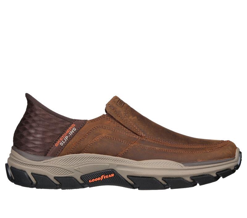 Men's Wide Relaxed Fit Skechers 204810 Slip-ins Rf Respected Elgin Trainers in Brown - Image 2