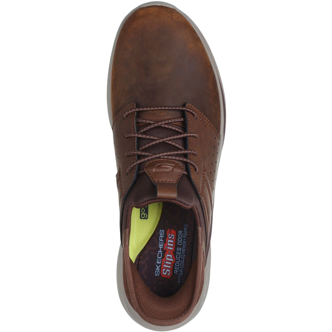 Men's Wide Fit Skechers 210828 Slip-ins Rf Slade Trainers in Dark Brown - Image 4