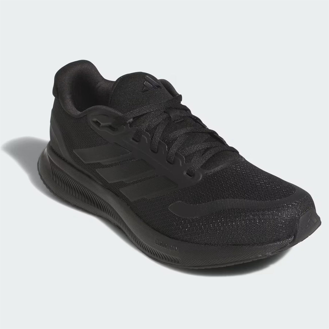 Men's Wide Fit Adidas Runfalcon 5 JH5184 Walking/Running Trainers in Black/Black - Image 3