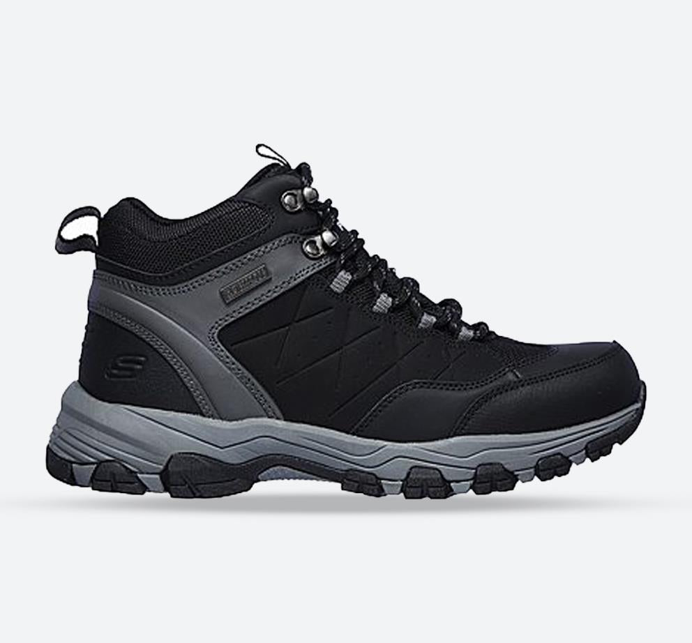 Men's Relaxed Fit Skechers 66283 Selmen Telago Hiking Boots in Black - Image 1