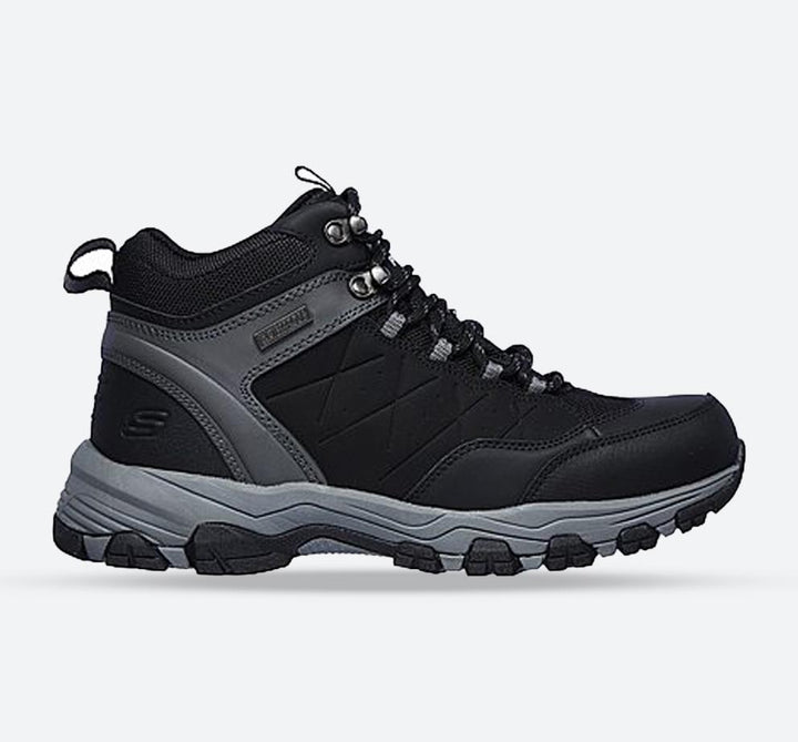 Men's Relaxed Fit Skechers 66283 Selmen Telago Hiking Boots in Black - Image 1