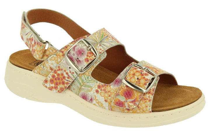 Womens Wide Fit DB Scarlett Sandals in Aqua Blue Leather - Image 1