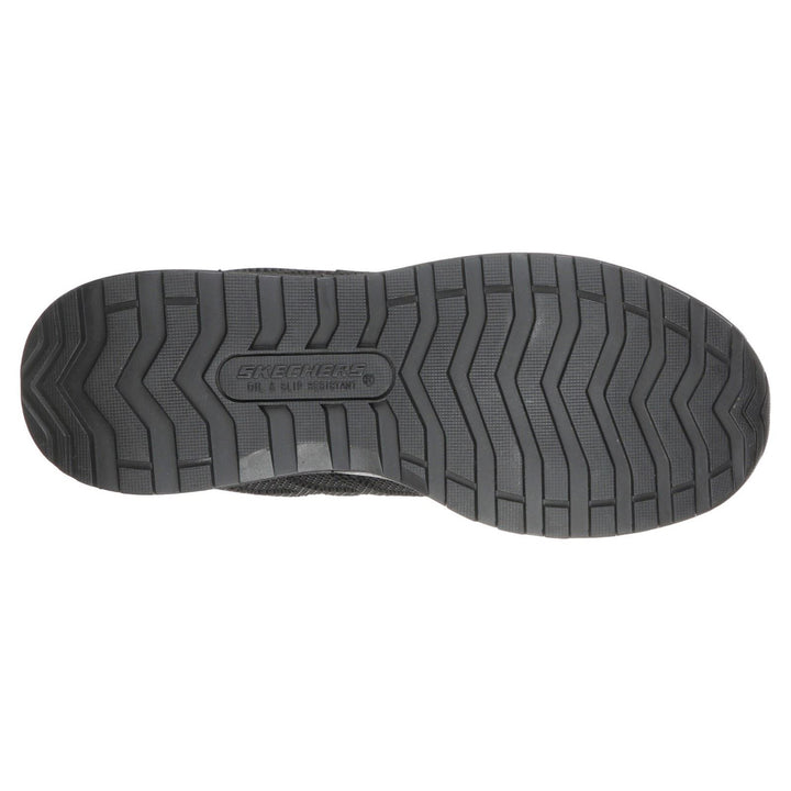 Women's Wide Fit Skechers 77289EC Bulklin Ayak Safety Shoes in Black/Black - Image 1