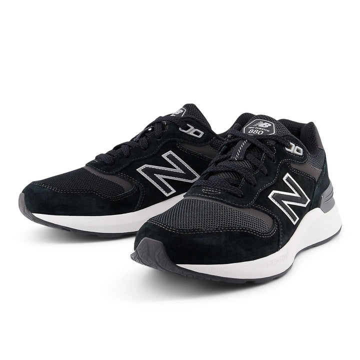 Women's Wide Fit New Balance WW880BB7 Walking/Running Trainers - Fresh Foam in Black/White - Image 1