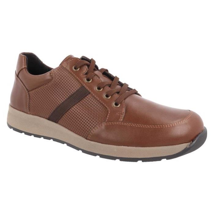 Men's Wide Fit DB Jerome Trainers in Black Leather - Image 8