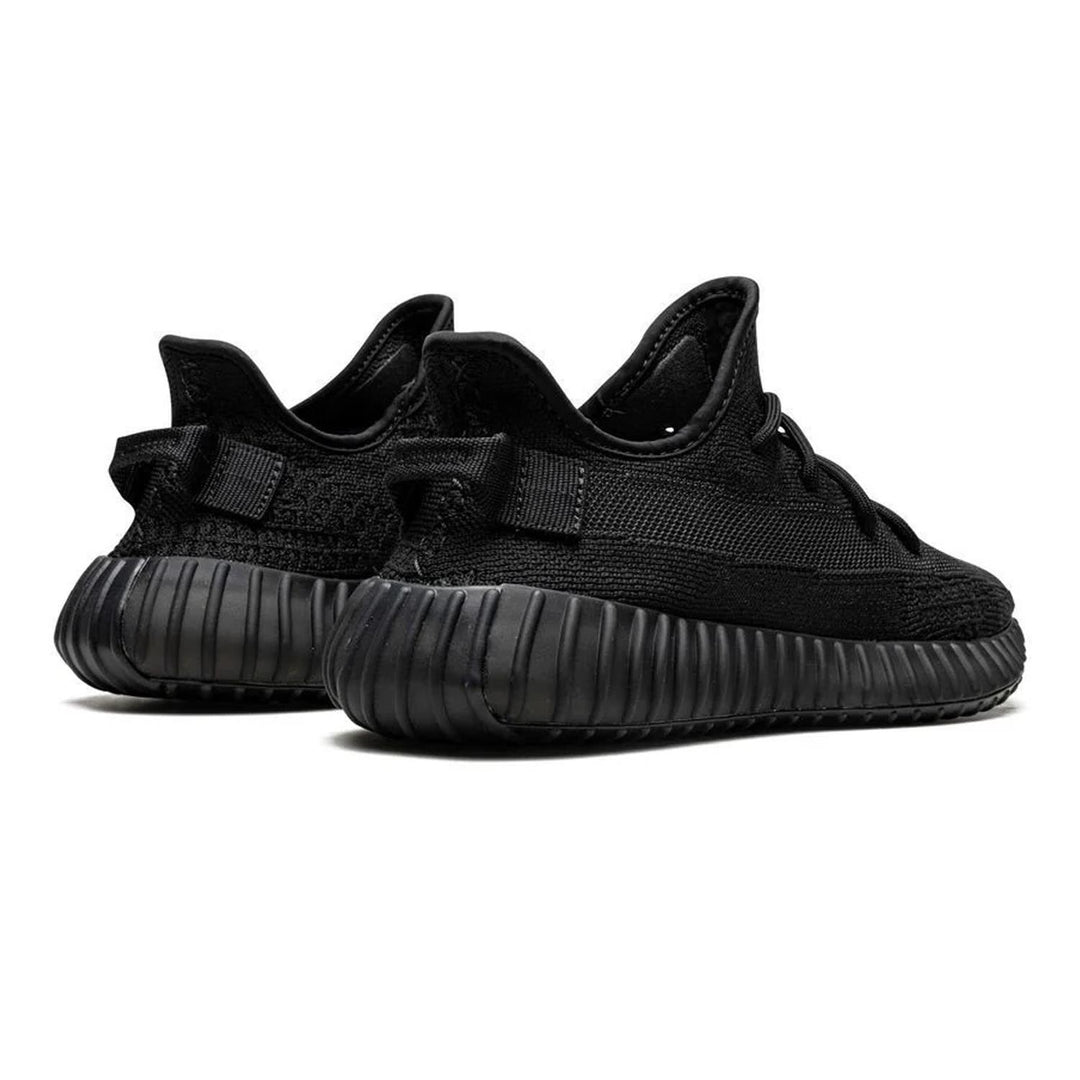 Men's Wide Fit Adidas Yeezy Boost 350 V2 Onyx Walking Trainers in Black - Image 4