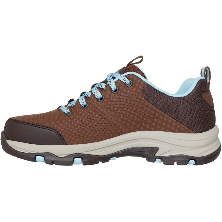 Women's Relaxed Fit Skechers 180119 Waterproof Trego Trail Destiny Trainers in Chocolate - Image 1