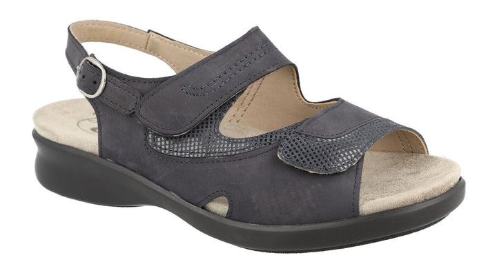 Womens Wide Fit DB Georgina Sandals in Black - Image 1
