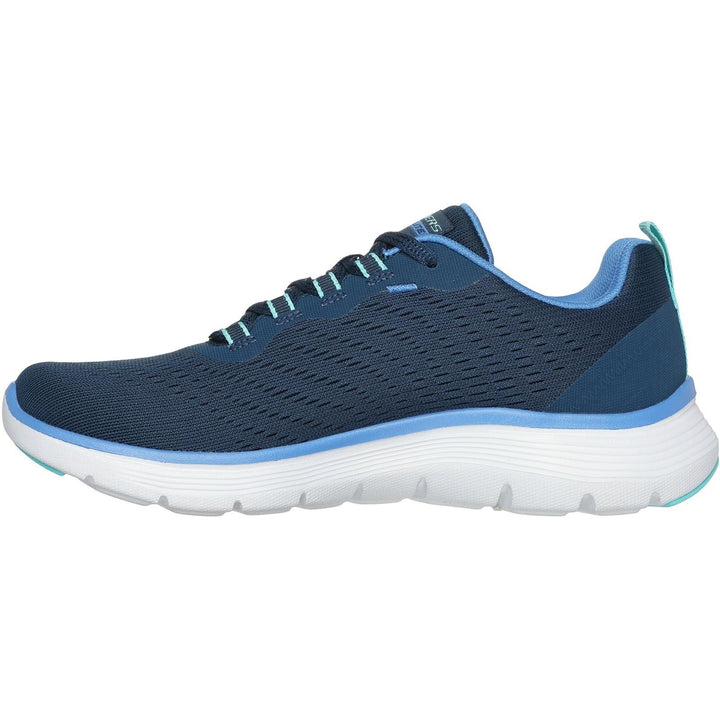 Women's Wide Fit Skechers 150201 Flex Appeal 5.0 New Path Trainer in Black - Image 1