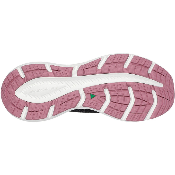 Women's Relaxed Fit Skechers 150470 Edgeride Impression Trainers in Black/Pink - Image 1