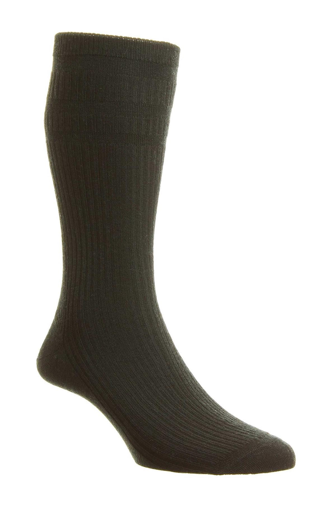 Mens HJ HALL Softop HJ190 Wool Socks in Black - Image 2