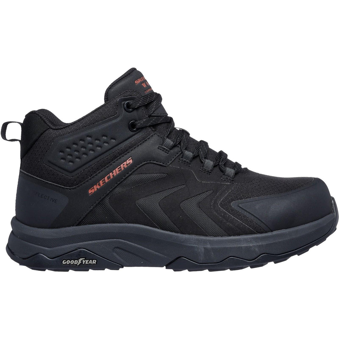 Men's Wide Fit Skechers 200256EC Work Speed Flex Trekker Boots in Black/Red - Image 2