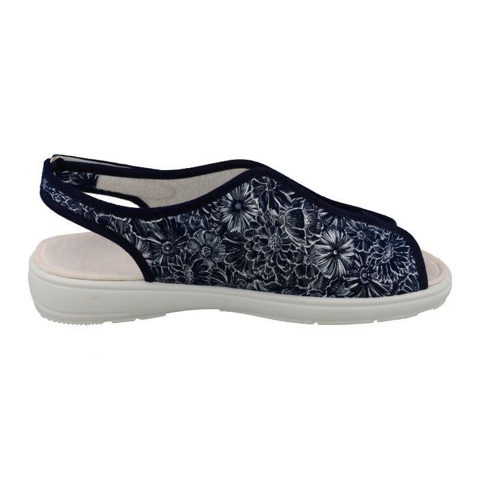Women's Wide Fit DB Avocado Canvas Shoes in Navy - Image 1