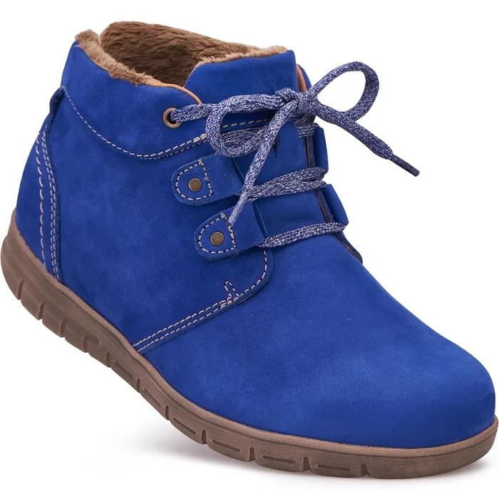 Women's Wide Fit Cosyfeet Megan Boots in Cobalt Blue - Image 1