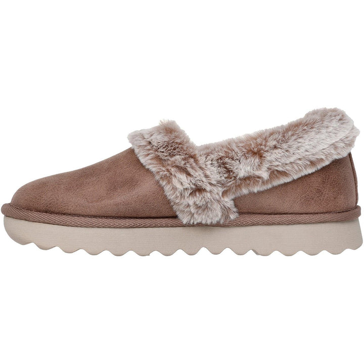 Women's Wide Fit Skechers 169027 Cozy Up Slippers in Black - Image 1