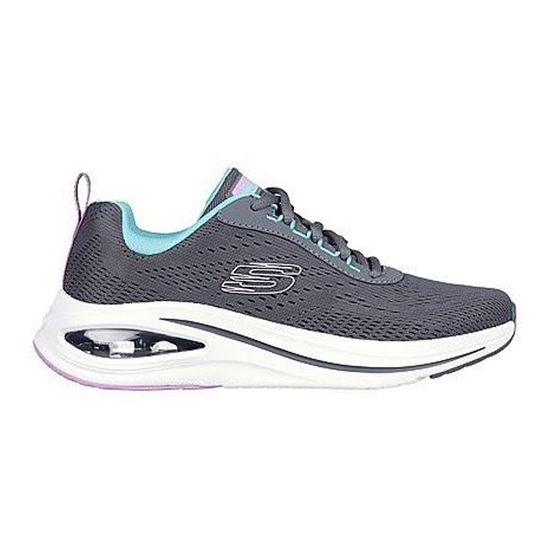Women's Wide Fit Skechers 150131 Skech Air Meta Aired Out Trainers - Charcoal/Multi in Charcoal/Multi - Image 2