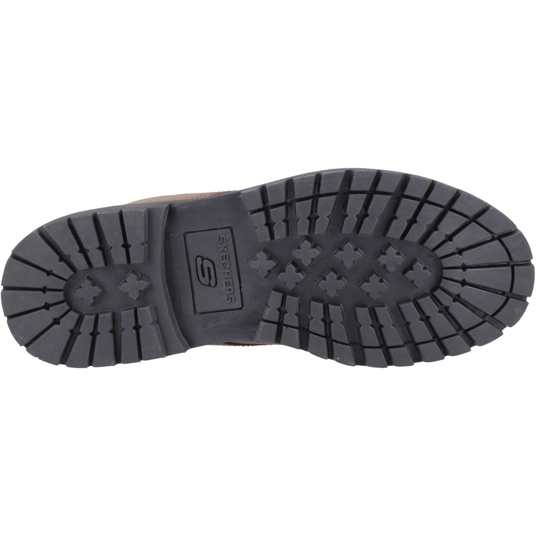 Men's Wide Fit Skechers 6618 Tom Cats Lace Up Shoes in Dark Brown - Image 5