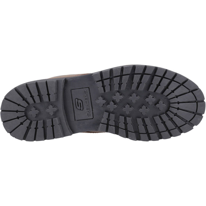Men's Wide Fit Skechers 6618 Tom Cats Lace Up Shoes in Dark Brown - Image 1