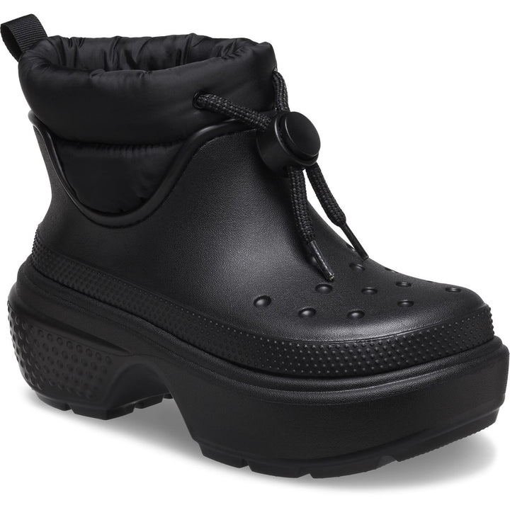 Women's Crocs 209324 Stomp Puff Boots in Black - Image 1