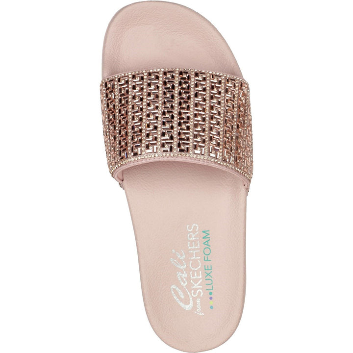 Women's Wide Fit Skechers 119320  Pop Ups New Spark Mules in Rose/Gold - Image 1