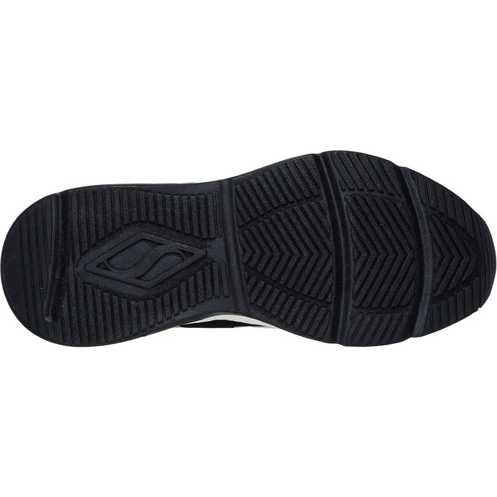 Women's Wide Fit Skechers 177424 Tres Air Uno Street Fl Air Trainers -  Black/White in Black/White - Image 1